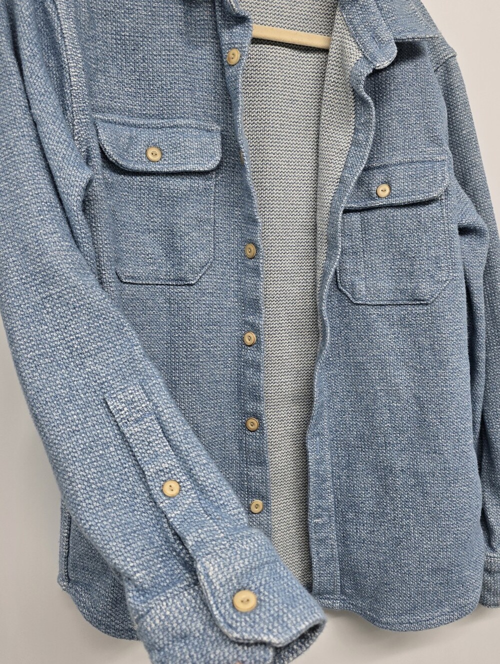 Taylor Stitch The Division Shirt jacket 100% organic cotton light blue size 40 - Picture 4 of 7